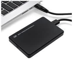 Geen demontage nodig USB 3.0 harde schijfbehuizing - harde schijf extern - harde schijf - USB 3.0 harde schijfbehuizing - 12*7,6*1,3 cm - Zwart - ABS