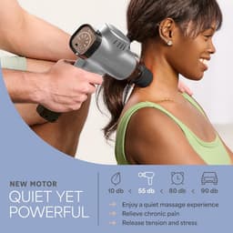 Massagepistool met 8 massagehoofden en 5 snelheidsinstellingen voor diepe weefselmassage — thumbnail 5