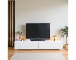 Moderne TV Kast met LED Verlichting - Wand- of Staande Opstelling - 180 cm