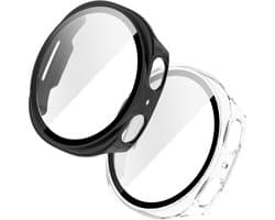 YONO Case geschikt voor Samsung Watch 8 44mm - 2 Stuks - Screen Protector - Hoesje - Zwart en Transparant