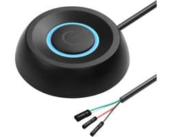 longziming -Externe Aan/Uit-Knop - Desktopcomputer Schakelaar - Langere Bediening & Dubbele Functie - 1 - Voor Thuis En Kantoor Zwart