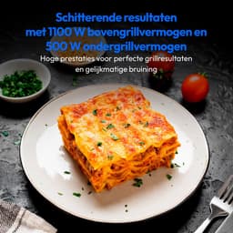 MEDION magnetron met grill en heteluchtfunctie (25 liter, 900 watt, 1100 watt bovengrill & 500 watt ondergrill, 2100 watt heteluchtfunctie, 11 programma's, 10 vermogensniveaus, roestvrij staal, MD1204 — thumbnail 2
