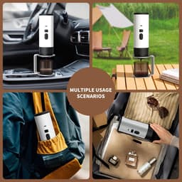 Drie-In-ééN Draagbare Koffiezetapparaat, Draagbare Koffiezetapparaat, Oplaadbare Koffiezetapparaat, Usb-Capsule Espressomachine (Grijs) — thumbnail 3