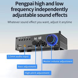 Krachtige 2.1 Kanaals Hifi Stereo Versterker met Bluetooth 5.1 en Digitale Ingangen — thumbnail 3
