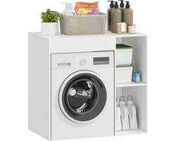 Homcom Kast boven wasmachine-Spaanplaat-90L x 60B x 90,5H cm-Wit