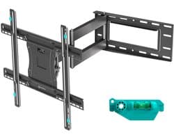 ONKRON TV muurbeugel zwenkbaar voor 40-75 inch tv tot 68 kg - TV muurbeugel uittrekbaar en kantelbaar - max 600 x 400 VESA muurbeugel televisie/zwenkarm televisiehouder muur zwart M7L