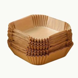 Verpakking van 300 antiaanbakmatjes voor de airfryer - Hoogwaardige, individuele matjes met een geribbelde rand voor veilige en eenvoudige reiniging, wat gezond koken bevordert - Geschikt voor bakken, grillen en verwarmen in de magnetron — thumbnail 1