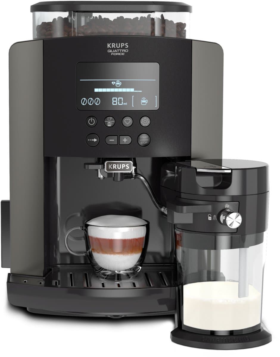 Krups Arabica Latte EA819E - Volautomatische Espressomachine - Inclusief Melkopschuimer - Voor Latte Macchiato — afbeelding 1