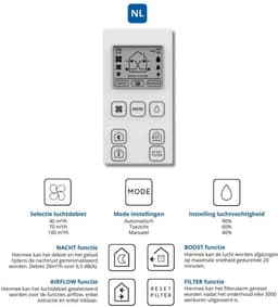 Airflow 200AW – decentrale ventilatie met warmteterugwinning – Ø200 mm – 100 m³/u – voor grotere ruimtes - tot 10 units DRAADLOOS met elkaar koppelbaar — thumbnail 8