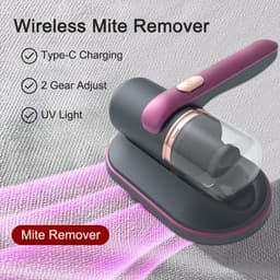 Draadloze Matrasstofzuiger met UV-C Sterilisatie – Handheld Anti-Huisstofmijt Bedreiniger – USB Oplaadbare Matrasreiniger tegen Allergenen, Bacteriën en Stof voor Bed, Bank en Bekleding — thumbnail 2