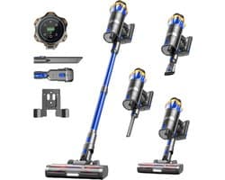 Stofzuiger zonder zak - Anti-Tangle Steelstofzuiger Draadloos met LED Display - Gefilterd