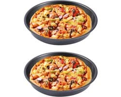 Set van 2 Ronde Pizza Bakplaten voor Airfryer en Oven - 22.9 cm