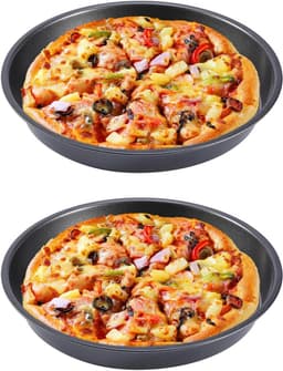 Set van 2 Ronde Pizza Bakplaten voor Airfryer en Oven - 22.9 cm — thumbnail 1