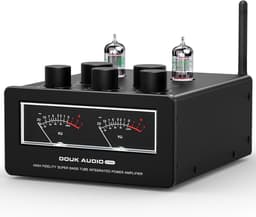 Hybride Buisversterker Stereo Krachtig met Dubbele VU-Meter en Super Bass — thumbnail 1