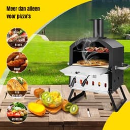 MIRA® Pizza oven Buiten - Pizza oven Buiten - Pizza oven Buiten Gas - Zwart - 31cm x 54cm x 72cm — thumbnail 4