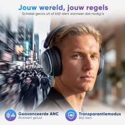 Fitbeats H2 - Draadloze Koptelefoon - Koptelefoon noice cancelling - 50 uur luistertijd - Over-ear koptelefoon - Hoofdtelefoon - Bluetooth koptelefoon - Geschikt voor Apple Android & Windows - Hoofdtelefoon met kabel — thumbnail 5