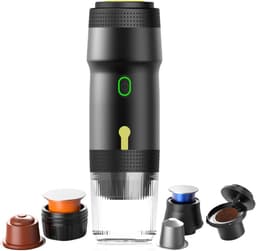 Draagbare Espressomachine 3-in-1 Batterij Camping Koffiezetapparaat voor Onderweg — thumbnail 1