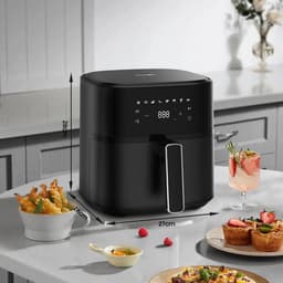 XXL Heteluchtfriteuse 6.5L met Digitale Display en 8 Programma's - Zwart — thumbnail 4