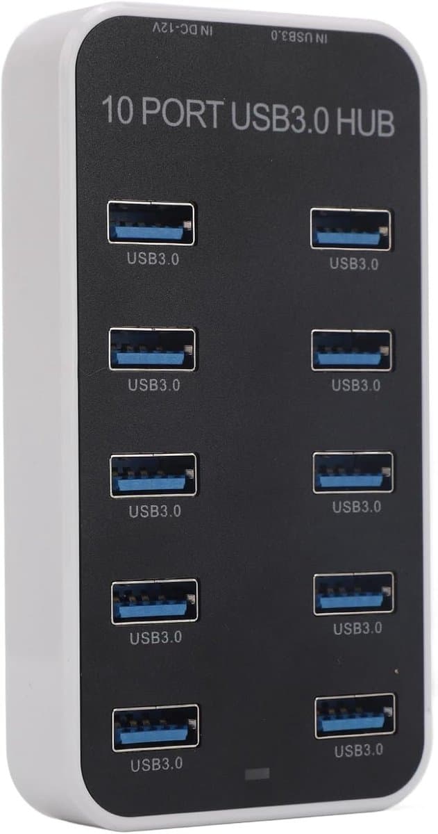 Aangedreven USB Hub - Poorten Uitbreider - Meer Apparaten - 10 Poorten 5Gbps - 121 Gram — afbeelding 1