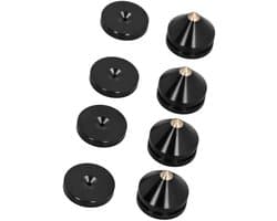 Allecto - Speaker Spike Pads - Vloerbescherming voor speakers - Duurzaam metaal - 4 sets - Geluidskwaliteit verbeteren - Geschikt voor muziekinstru...