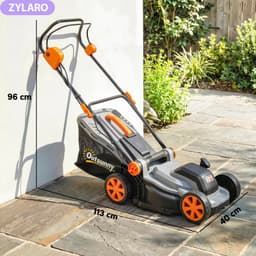 Elektrische Grasmaaier - 1200 W - 34 cm maaibreedte - 35 liter Opvangbak - Mulchfunctie - 6 Instelbare Maaihoogtes (25–75 mm) – in Hoogte Verstelbare Handgrepen (90-100 cm)- Tuingereedschap voor Gazon — thumbnail 5