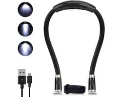 DnA® Neklamp - Neklampje Voor Haakwerk - Neklamp Oplaadbaar - Nekleeslamp - Neklampje - Zwart - 26cm x 52cm x 26cm