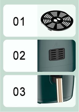 Multifunctionele Airfryer - Slimme Friteuse - Gezond Koken - Digitale Touch Bediening - 6L Grote Capaciteit - Roze — thumbnail 5