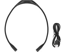 Oplaadbare neklamp met USB-poort, 360° flexibele LED-leeslamp met 3 helderheidsniveaus, voor gebruik en onderhoud (zwart).