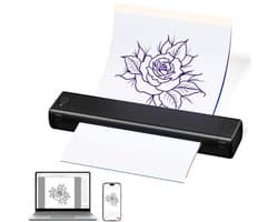 Core® Professionele Tattoo Printer - Thermische Printer - Tattoo Sjabloonprinter - Zwart - 31cm x 7cm x 4cm