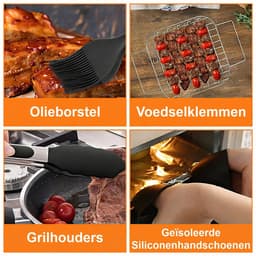 Airfryer Accessoires Set 8 Inch – 11-delig – Bakvorm, Pizza Pan, Cakevorm, Rek & Siliconen Vorm – Geschikt voor Airfryer ≥ 22 cm — thumbnail 6