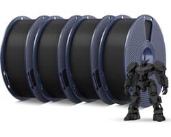 PETG Filament 1.75 mm Zwart 4 kg Set voor 3D Printer