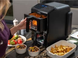 LAFE - Air Fryer - vetvrije friteuse - 2 kamers 5 L, vermogen 2460 W, LCD-display, Dual Fry — thumbnail 5