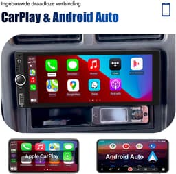 ESSGOO Universele 1Din Autoradio met Bluetooth - DAB+ - Draadloze Apple Carplay en Android Auto - 6,86 inch Touchscreen - USB, Aux, FM-Radio, RDS, MP5 - Handsfree bellen - Android 15 4 + 64GB -Achteruitrijcamera — thumbnail 3