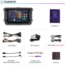 Junsun Android 15 Autoradio Geschikt Voor VW Golf 5 6 Passat Skoda Fabia TIguan Touran Polo EOS Jetta Accessoires, 1GB+32GB, DAB+, GPS-Navigatiesystem - Bluetooth - 7-inch HD Touchscreen - DSP - RDS - FM, Plug & Play, Quad-core processor — thumbnail 5