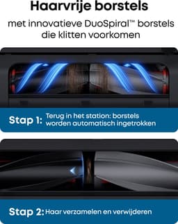 eufy Omni E25 - Robotstofzuiger met Vervangingssets - HydroJet dweilsysteem - 20.000 Pa zuigkracht - DuoSpiral borstels die ontklitten - CornerRover arm voor het schoonmaken van hoeken - alles-in-één station — thumbnail 5