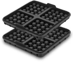 1 vierkante wafelvorm - Antiaanbak bakvorm Geschikt voor de meeste airfryers van 4-7 liter | Herbruikbaar Geschikt voor Belgische wafels, pannenkoeken en garde | Vaatwasmachinebestendig — thumbnail 1