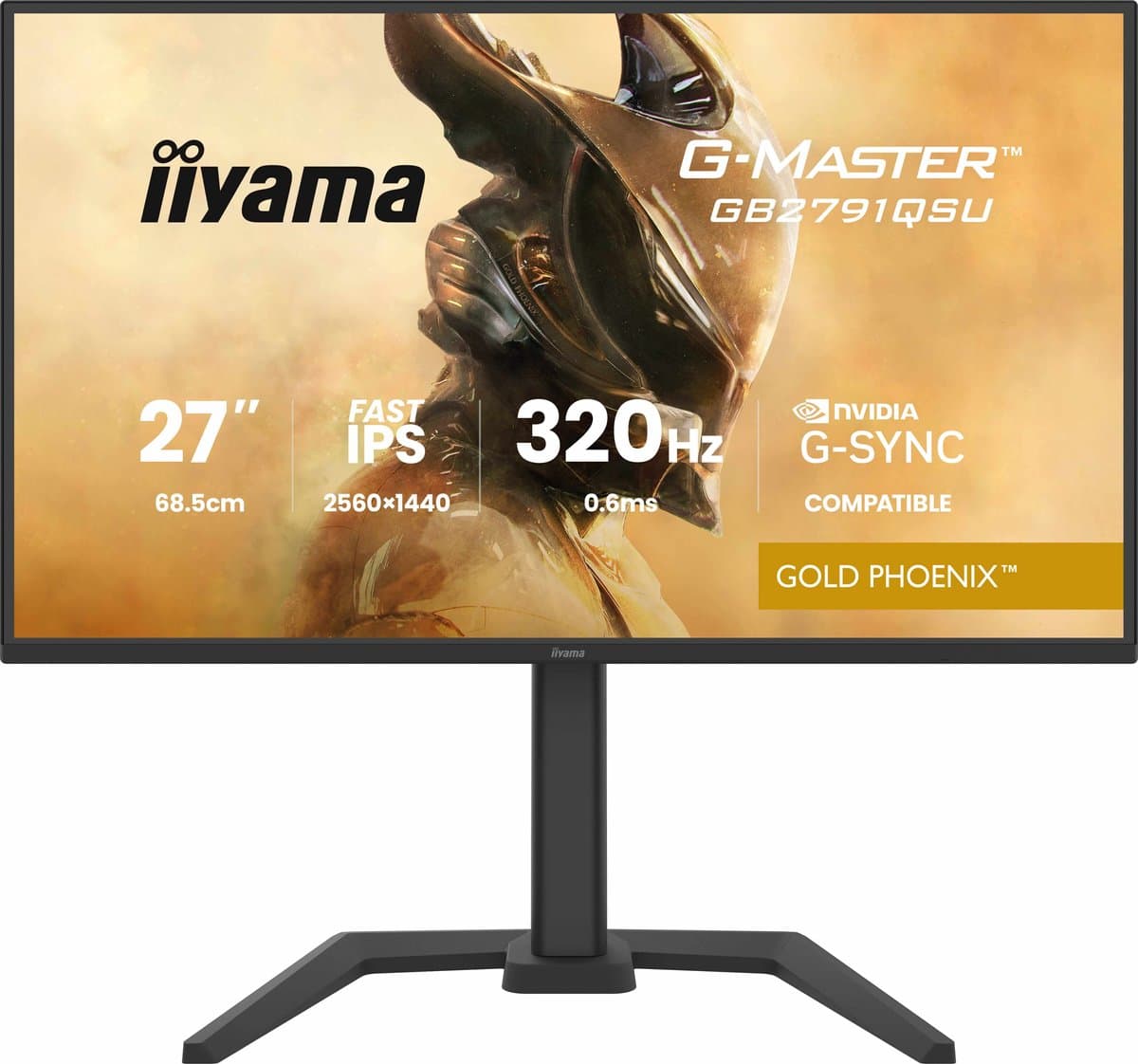 iiyama G-Master GB2791QSU-B1 Gold Phoenix - 27 inch - QHD - IPS - 320 Hz - verstelbaar - HDMI 2.1 - HDR10 — afbeelding 1