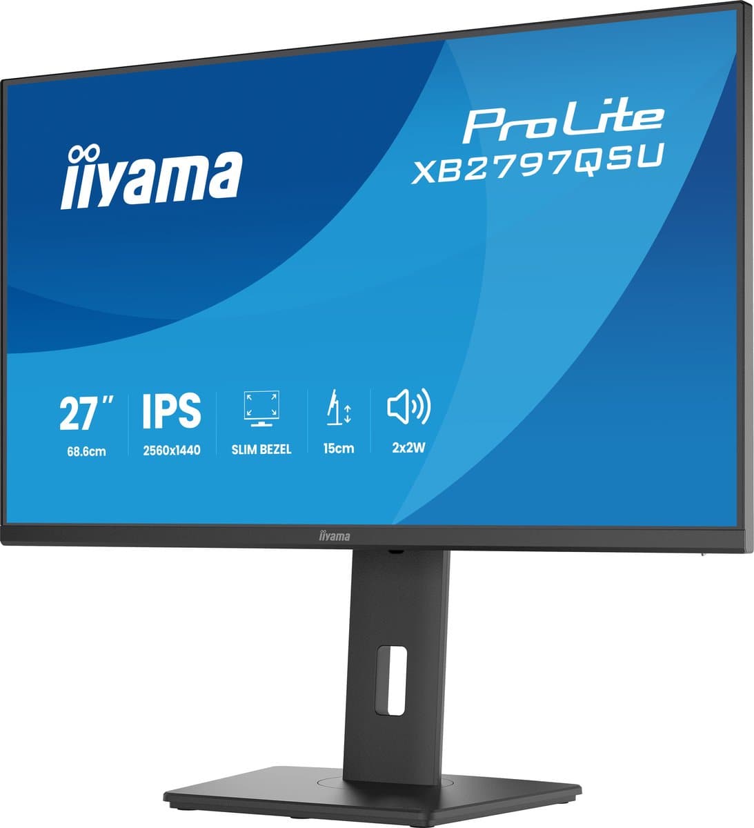iyama ProLite XB2797QSU-B1 - 27 inch - QHD - IPS - USB-Hub (4x) - verstelbaar — afbeelding 1