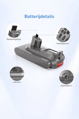 Accu geschikt voor Dyson V11, Outsize en V15 - 'Click Type' (Li-ion/3600mAh/25.2V) EXPER — thumbnail 3