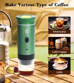 Draagbare koffiemaker, 3-in-1 koffiezetapparaat, mini elektrische koffiezetapparaat voor kampeerders, pendelaars en koffieliefhebbers — thumbnail 2