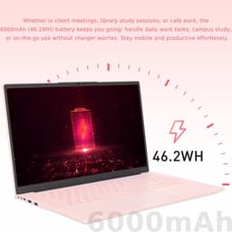 Laptop 15,6 inch, 16 GB DDR4, 512 GB SSD, Dual-Core 3050E (tot 2,80 GHz), notebook met vingerafdruksensor, verlicht toetsenbord, dubbele luidsprekers, HDMI, laptop voor studenten en kantoor — thumbnail 3