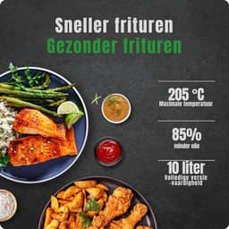 Zyrex® Heteluchtoven - Oven - Airfryer Oven - Zwart - 31cm x 31cm x 38cm — thumbnail 9