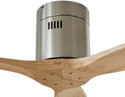 Lucande - Plafondventilatoren zonder verlichting - Hout, ijzer - H: 23 cm - licht hout, nikkel — thumbnail 4