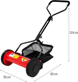 Zyrex®Grasmaaier handmatige – Grastrimmer Opvouwbaar – Handmaaier - Zwart/Rood - 60cm x 50cm x 124cm — thumbnail 4
