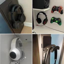 Allecto - Universele hoofdtelefoonstandaard - Zelfklevende haak - Schadevrije montage - Hoofdtelefoonhouder - Muur/bureau/pc — thumbnail 2