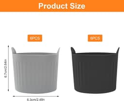 12 stuks siliconen muffinvormen voor airfryer, herbruikbare bakvorm, siliconen vormen voor muffins, cake en eieren — thumbnail 14