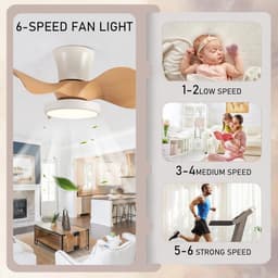 Stijlvolle Plafondventilator met Verlichting en Afstandsbediening — thumbnail 3