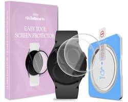 xoxo Wildhearts screenprotector geschikt voor Samsung Galaxy Watch 6 - 40mm - Gehard glas - Beschermglas - Duopack - Glasplaatje - Eenvoudig te installeren met one-click tool - 2 stuks