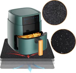 Heat Resistant Mat voor Air Fryer - Keuken Bescherming Mat - Nonstick - Non-Slip - Herbruikbaar (2 Stuks) — thumbnail 4