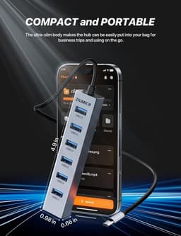 USB Hub met 7 Poorten voor Snelle Dataoverdracht — thumbnail 4
